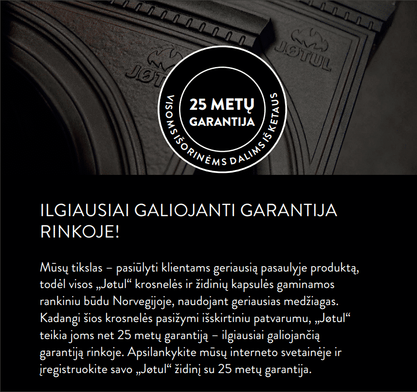 jotul garantija mobile Jotul garantija