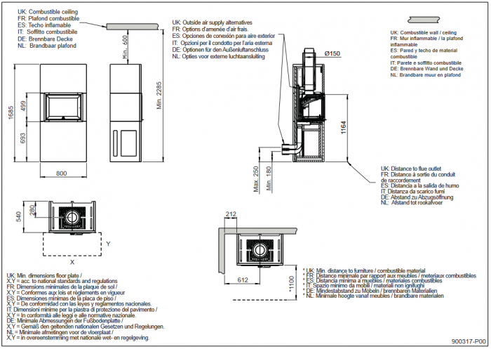 Židinys Jotul FS 520 F su izoliacine apdaila 2