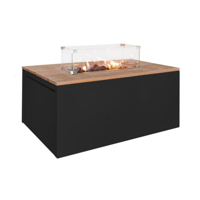 Stalas su židiniu Easyfires Cube Rectangle Black