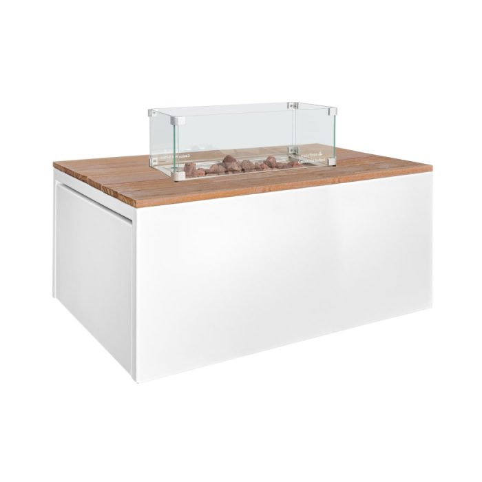 Stalas su židiniu Easyfires Cube Rectangle White