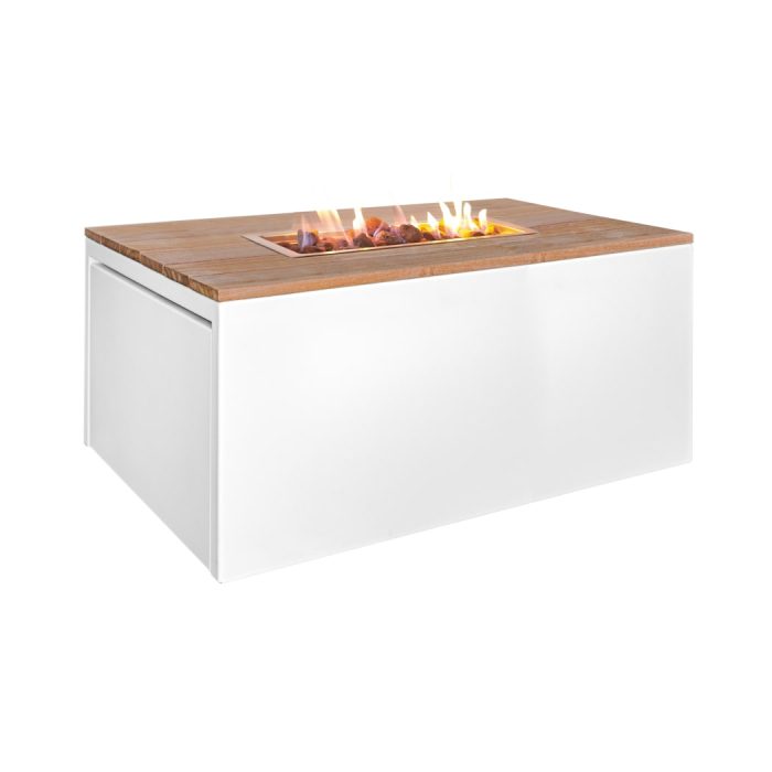 Stalas su židiniu Easyfires Cube Rectangle White 1