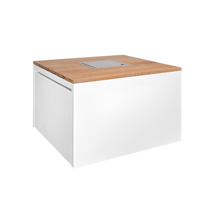 Stalas su židiniu Easyfires Cube Square White 1