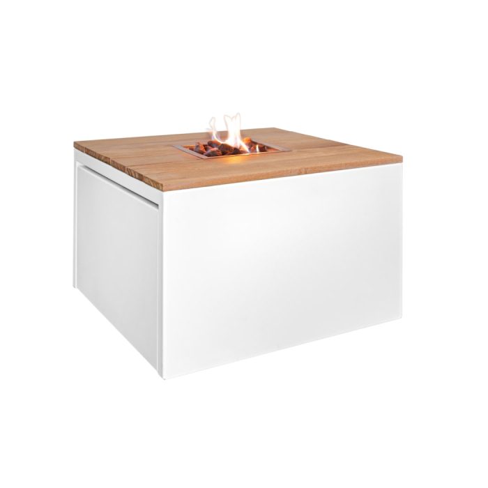 Stalas su židiniu Easyfires Cube Square White 2