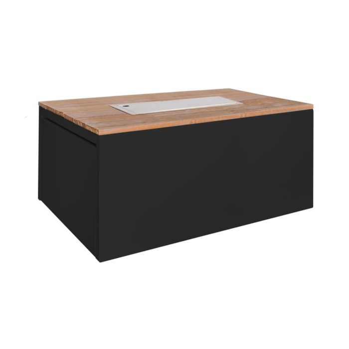 Stalas su židiniu Easyfires Cube Rectangle black 2