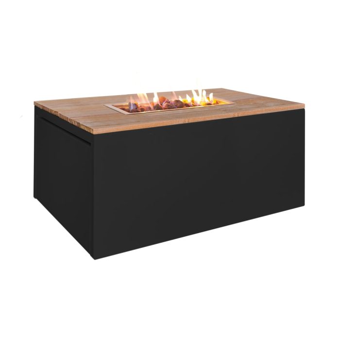 Stalas su židiniu Easyfires Cube Rectangle black 1