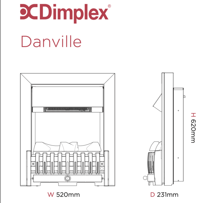 Vandens garų židinys DIMPLEX Opti-myst Danville antique brass 4