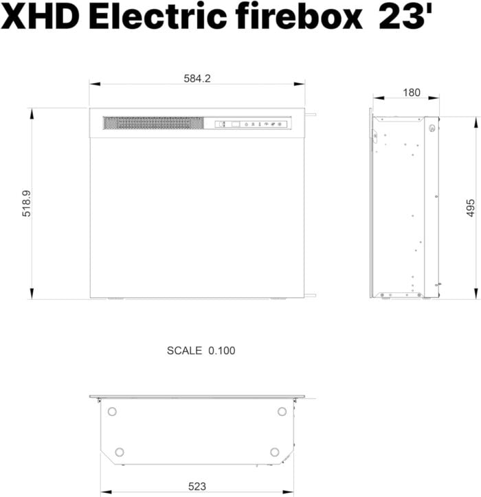 Elektrinis židinys Dimplex Firebox 23" XHD 9