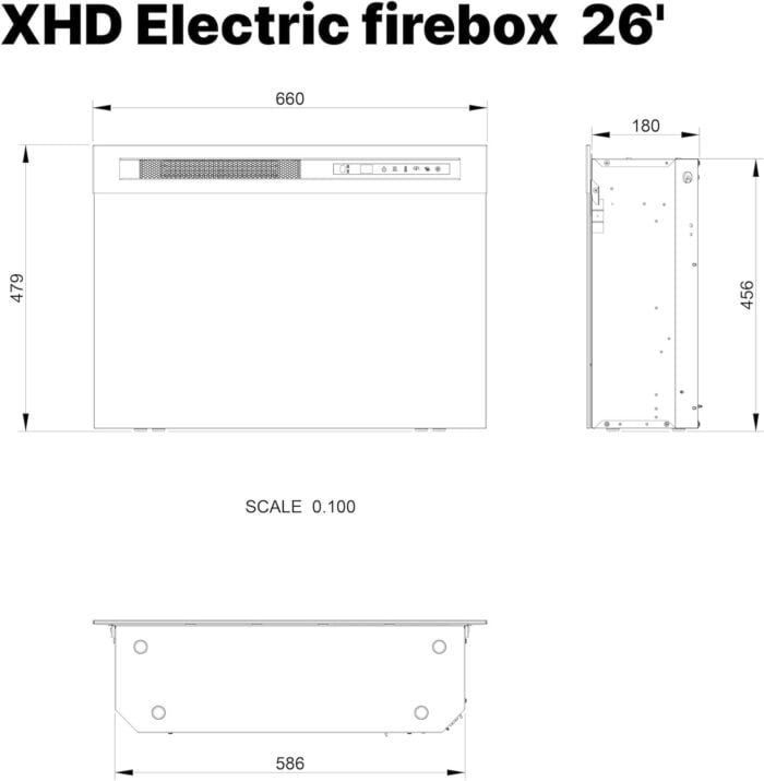 Elektrinis židinys Dimplex Firebox 26" XHD 6